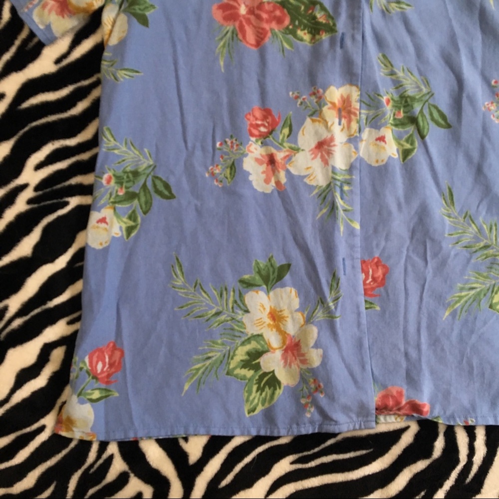Silk Tropical Button Down - image 3